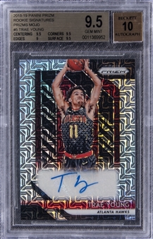 2018-19 Panini Prizm Rookie Signatures "Prizms Mojo" #5 Trae Young Rookie Card (#06/25) - BGS GEM MINT 9.5/BGS 10